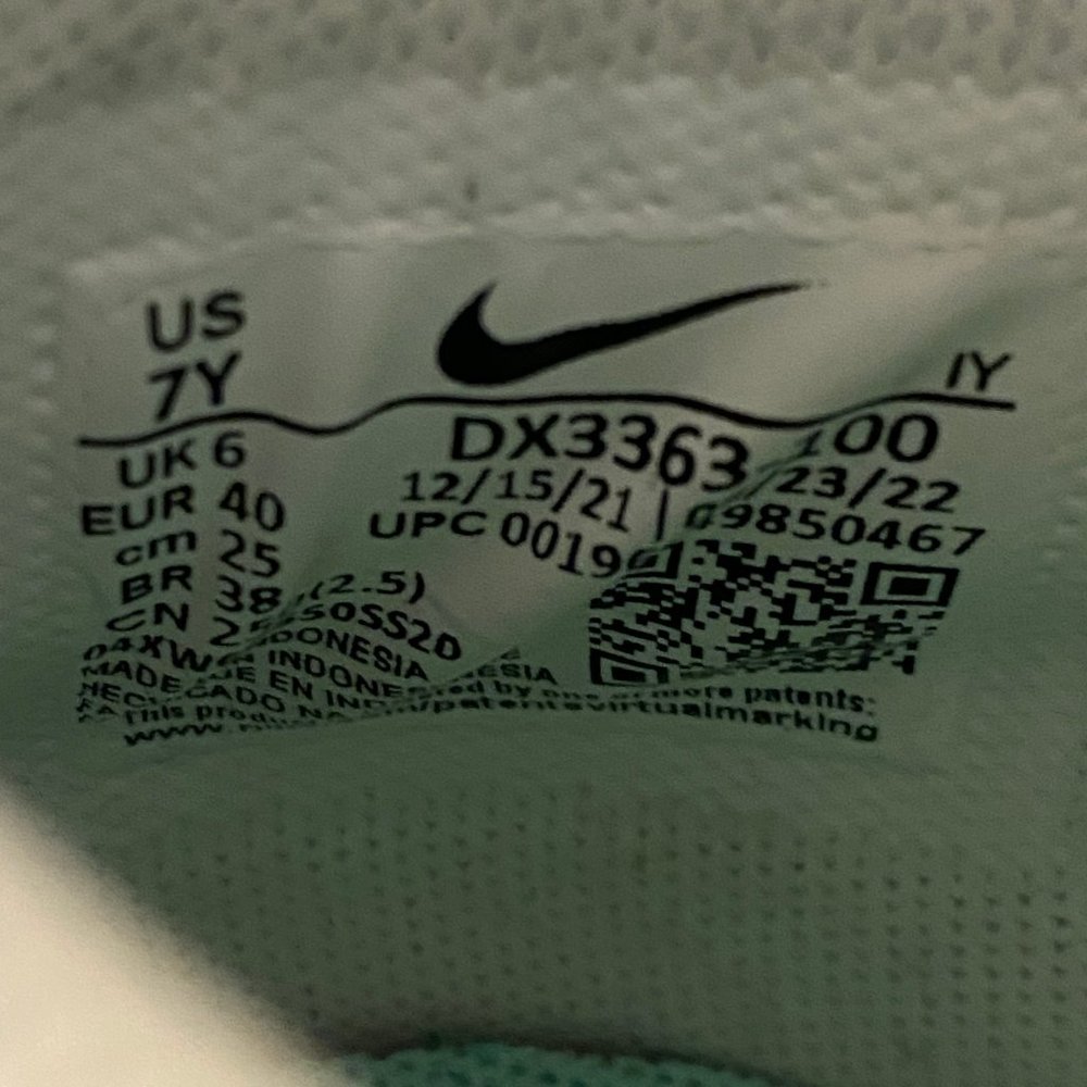 Nike Dunk Low GS Nike 101 White Blue Orange DX3363-100 7Y Women's Size 8.5 - Picture 6 of 7
